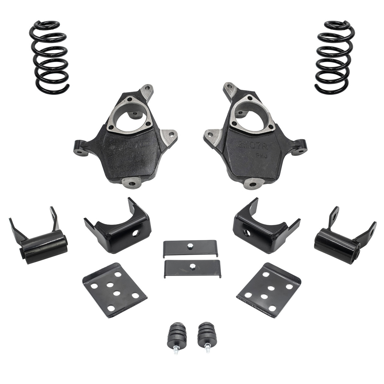 2014-2016 Silverado / Sierra 1500 V8 5/6 Lowering Kit - Spindles + Coils - Cast Steel Arms