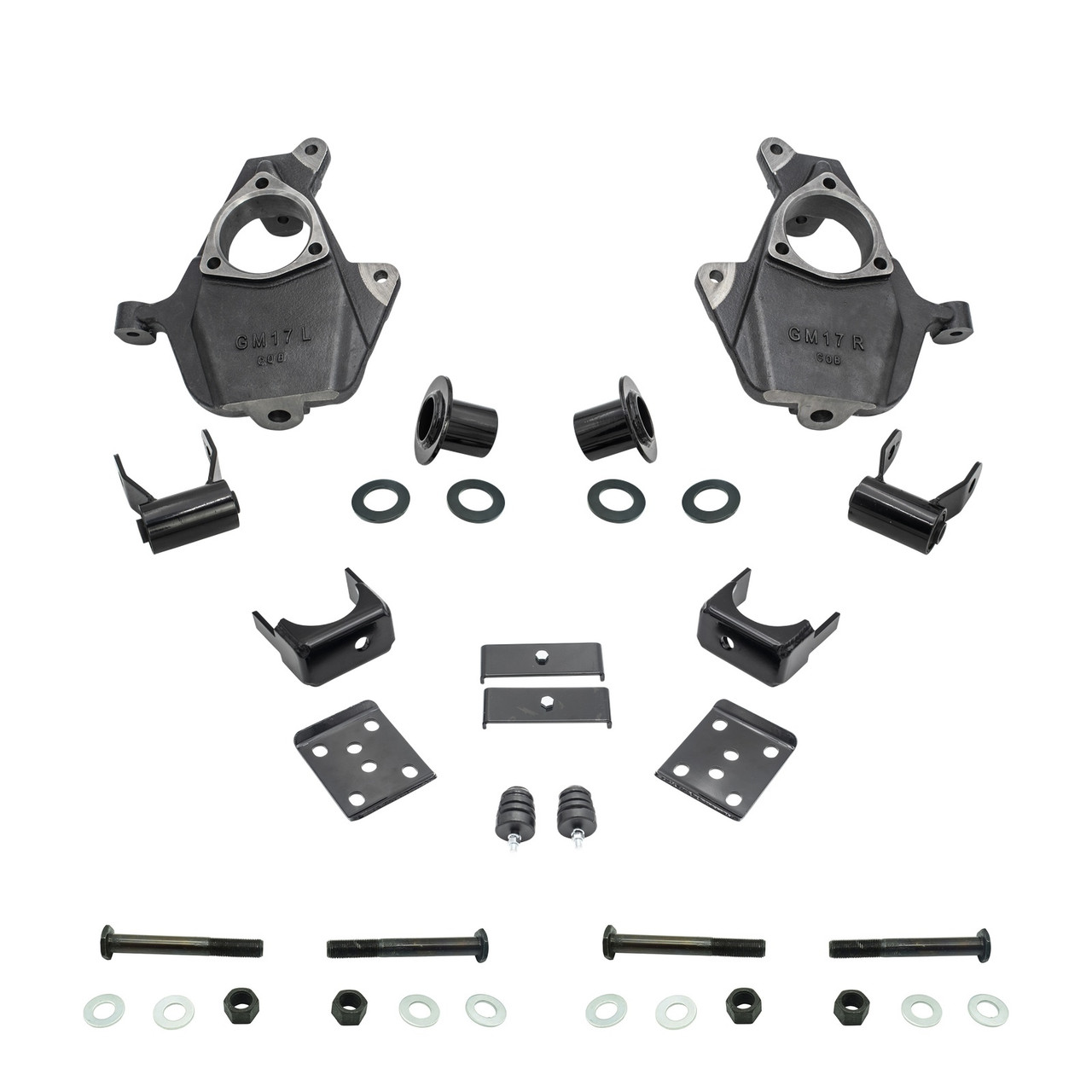 Trekline 2014-2018 Silverado/Sierra 1500 3-4/6 Spindle/Relocator Kit Shackle HW; 2019 LD/Limited DC