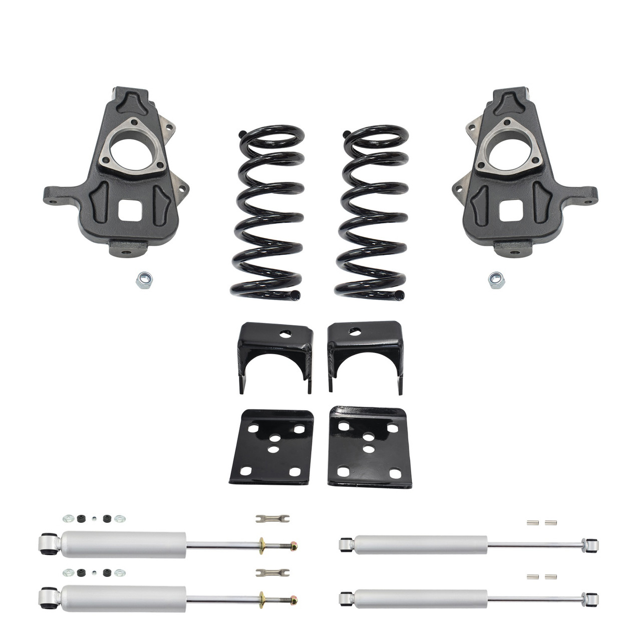 Trekline 4/6 Spindle/Coil Lowering Kit for 2002-2008 Dodge Ram 1500 2WD V8 + Shocks