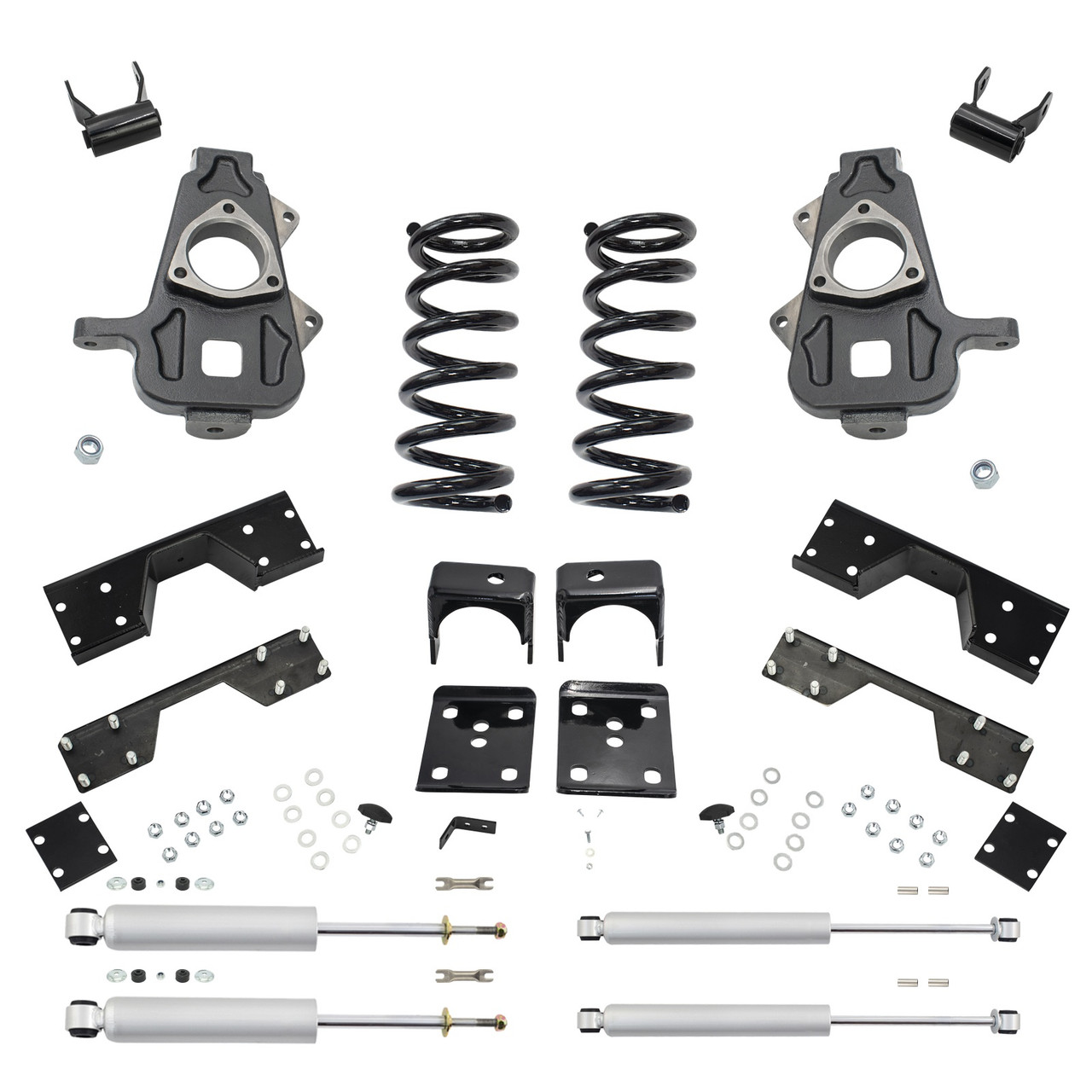Trekline 5/7-8 Spindle/Coil Lowering Kit for 2002-2008 Dodge Ram 1500 2WD V8 + Shocks + C-Notch