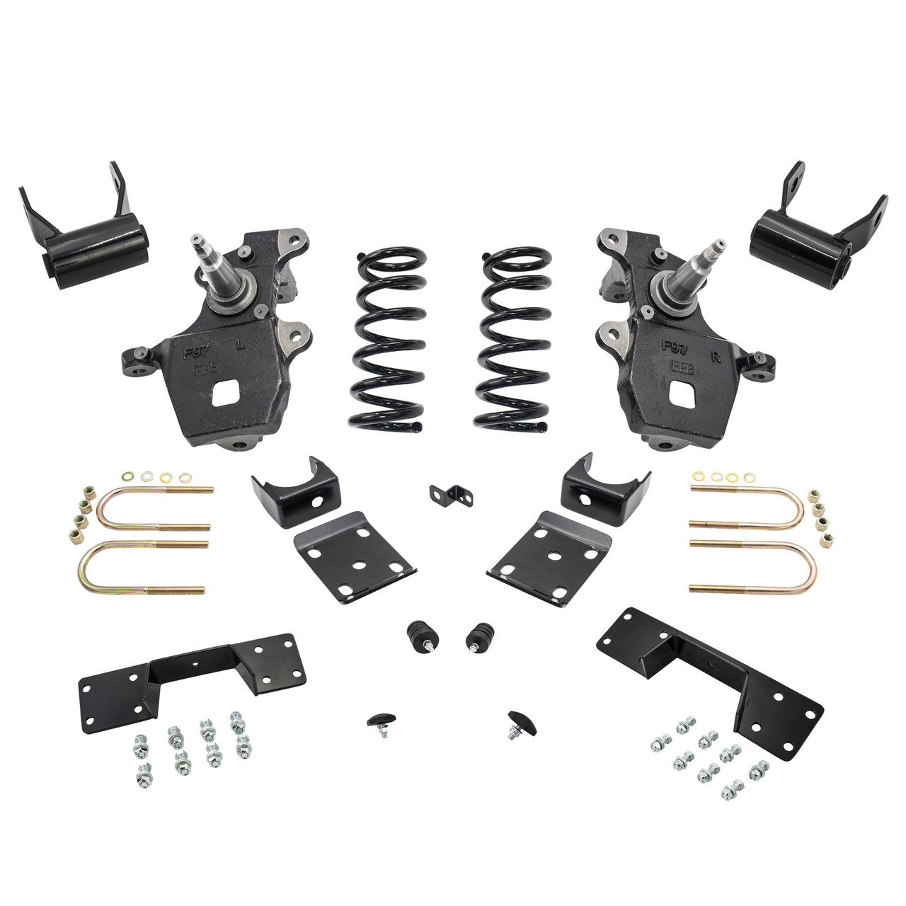 Trekline 3/5 Spindles & Coils Lowering Kit for 1997-2003 Ford F-150 2WD V8 + C-Notch