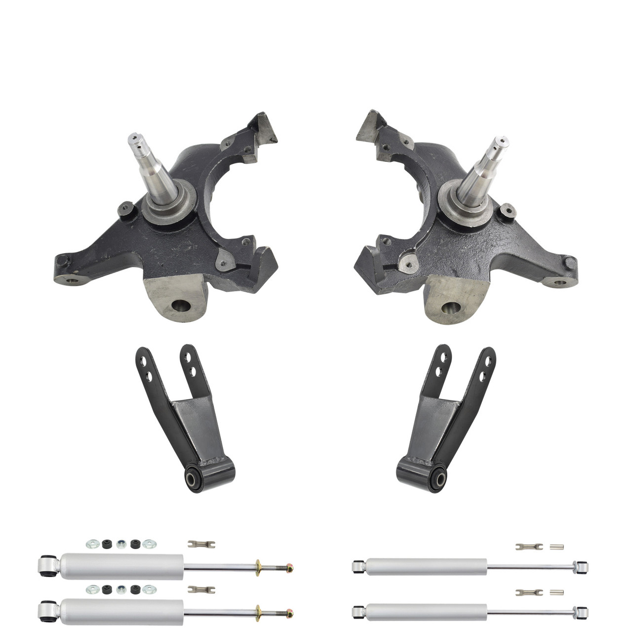Trekline 2/1–2 Spindle Drop Kit — Tahoe 95-99 / Yukon 95-97 2-Door 2WD V8 + Shocks