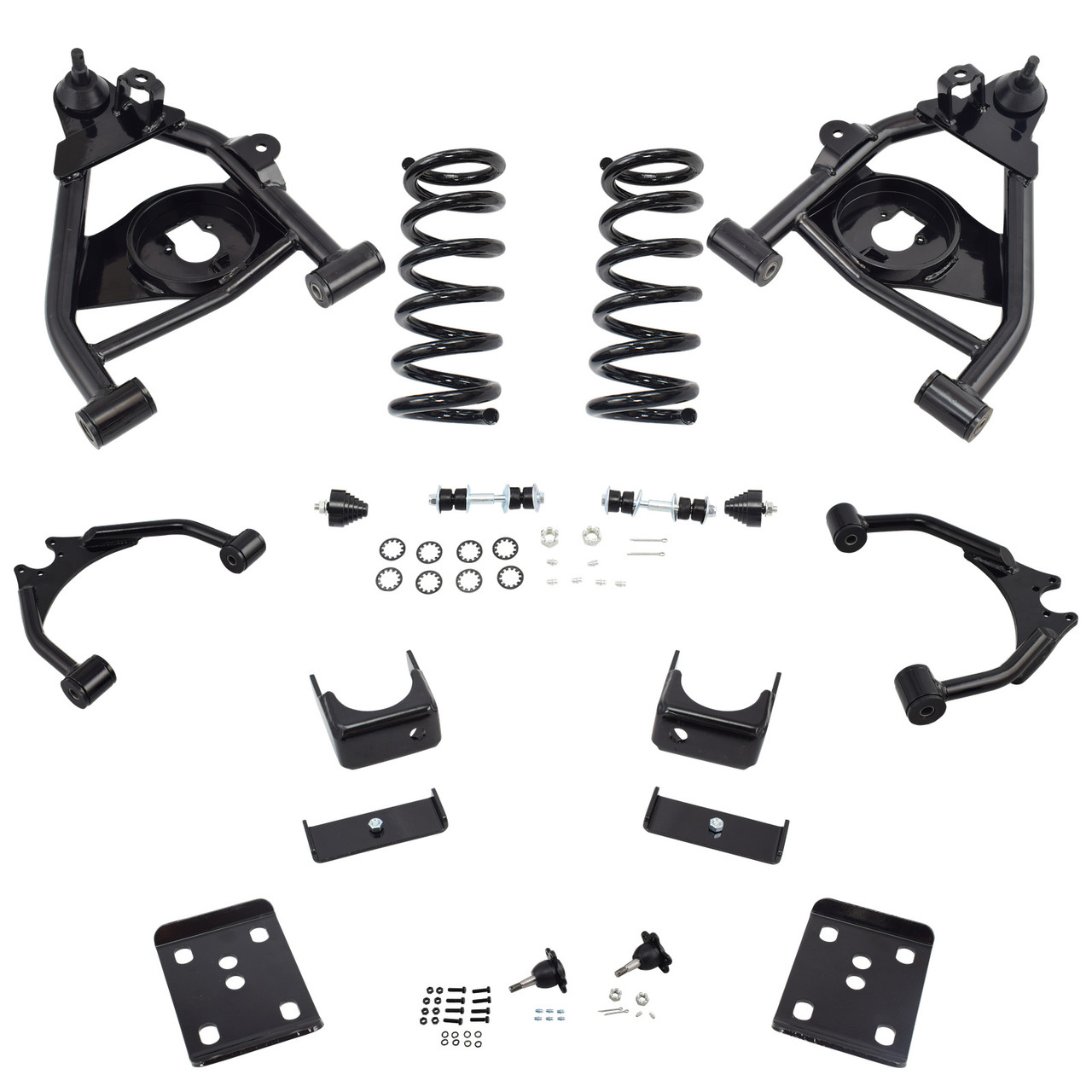 Trekline 4/6 Control Arm + Coil Drop Kit — Tahoe 95-99 / Yukon 95-97 2-Door 2WD V8