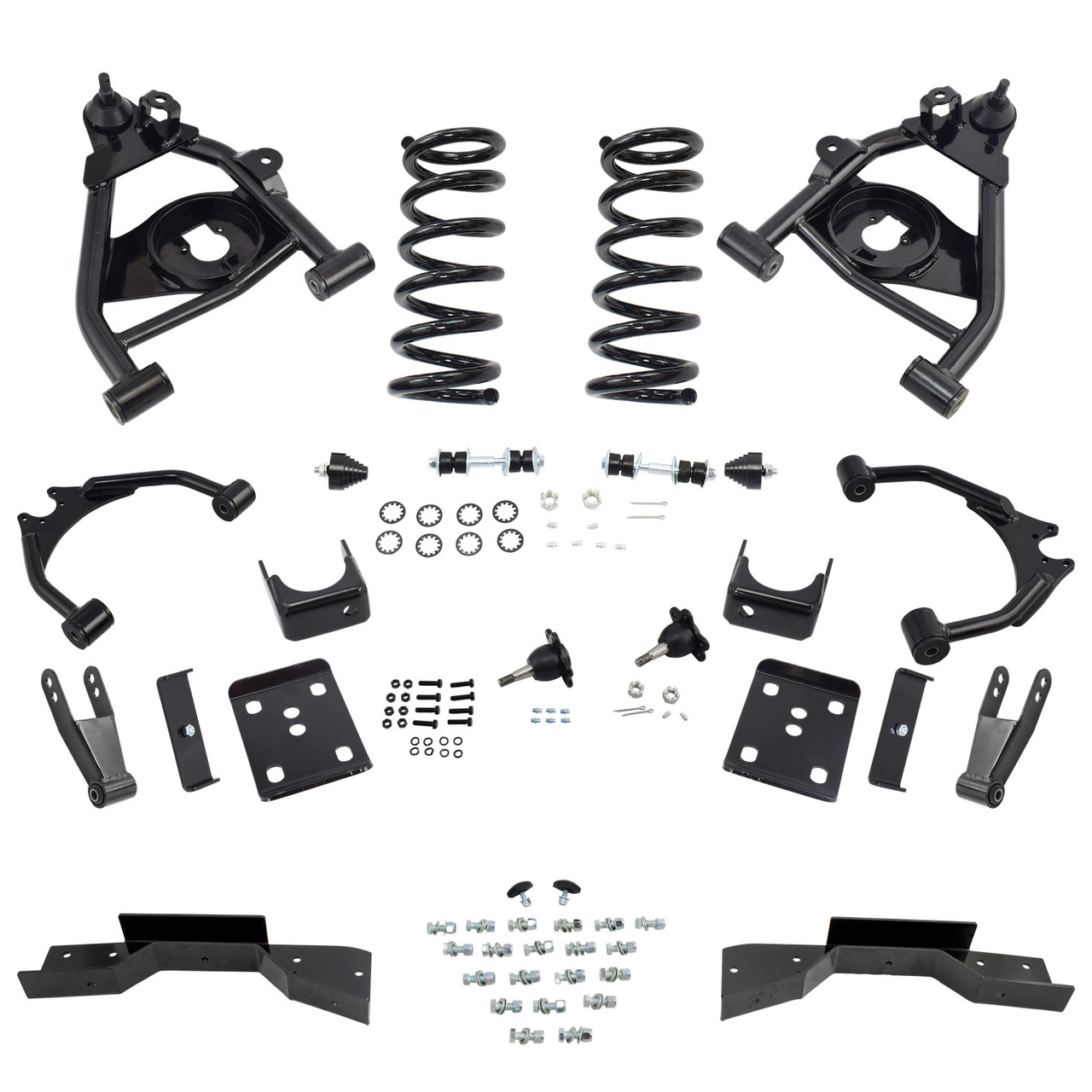 Trekline 4/7–8 Control Arm + Coil Drop Kit — Tahoe 95-99 / Yukon 95-97 2-Door 2WD V8 + C-Notch