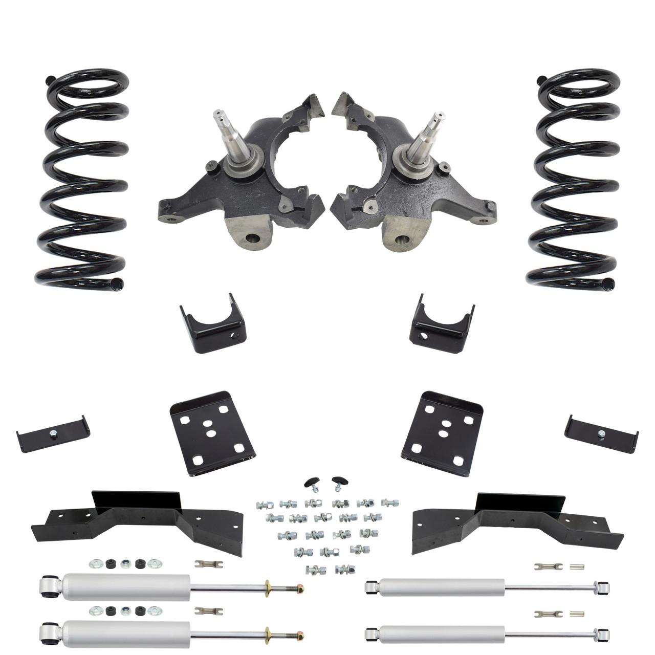 Trekline 5/6 Spindle + Coil Drop Kit — Tahoe 95-99 / Yukon 95-97 2-Door 2WD V8 + Shocks + C-Notch