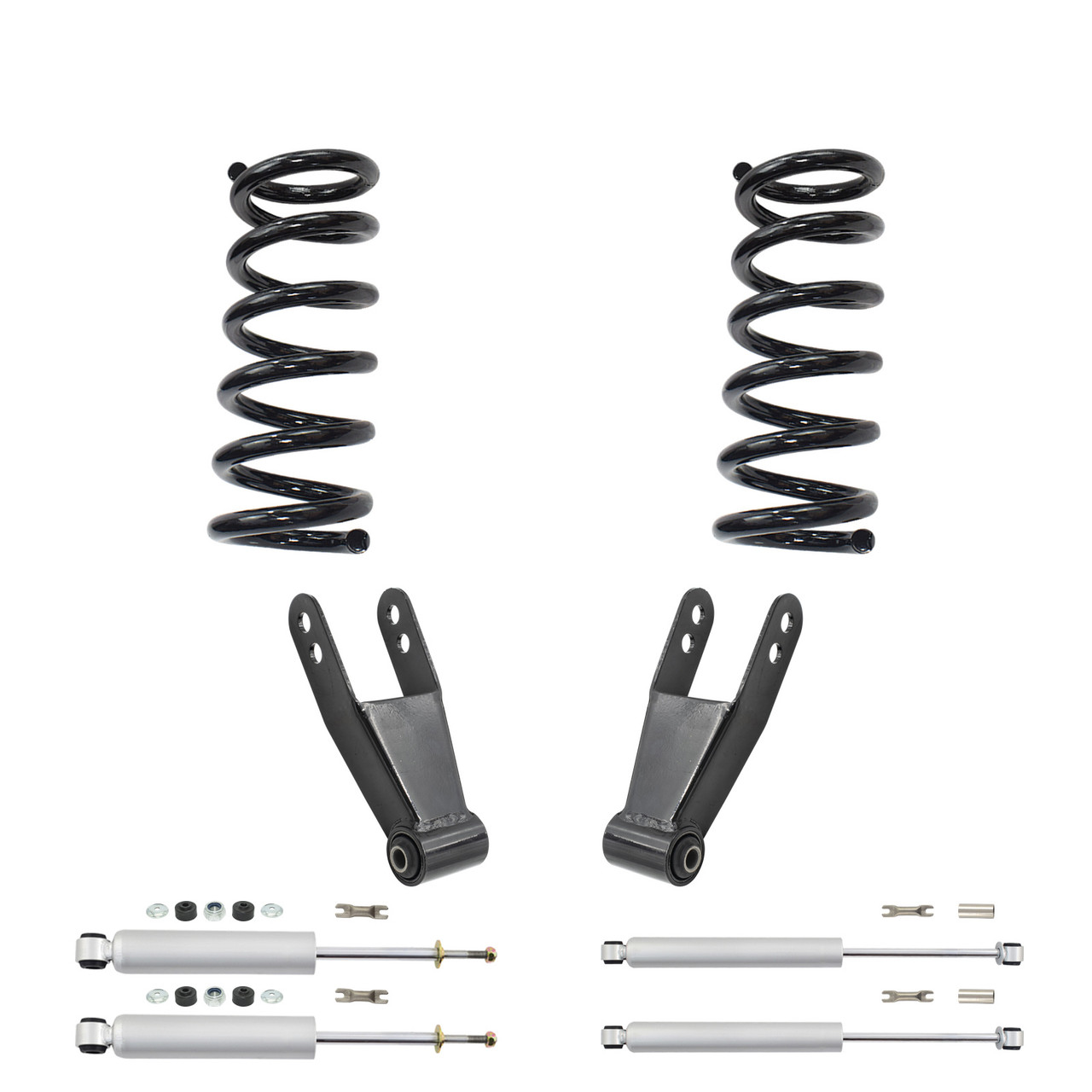 Trekline 2/1–2 Drop coils Drop Kit — 95-99 Tahoe Yukon 4-Door 2WD V8 + Shocks