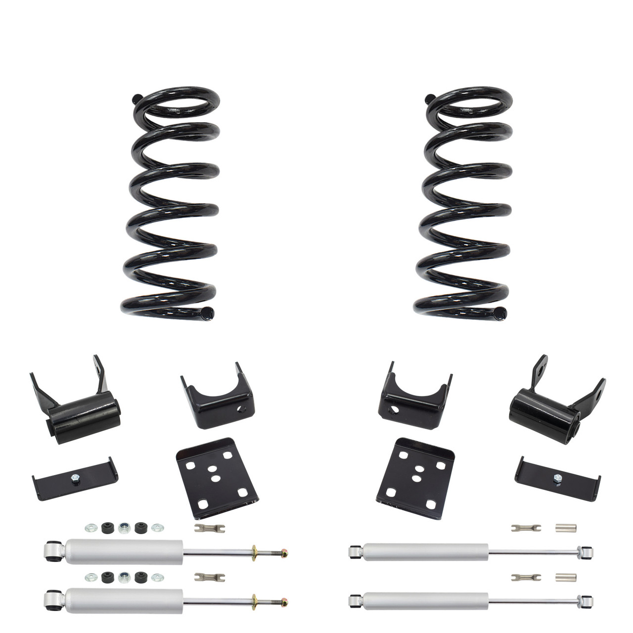Trekline 2/5 Drop coils Drop Kit — 95-99 Tahoe Yukon 4-Door 2WD V8 + Shocks