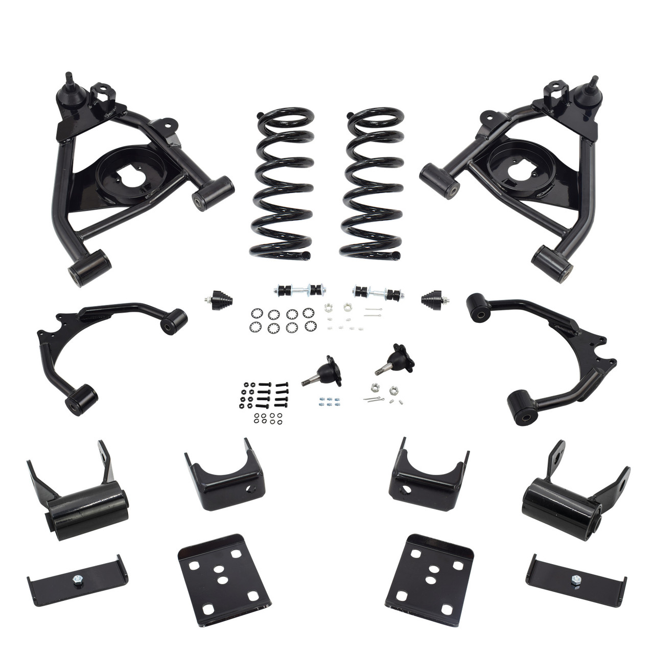 Trekline 4/5 Drop control arms and coils Drop Kit — 95-99 Tahoe Yukon 4-Door 2WD V8
