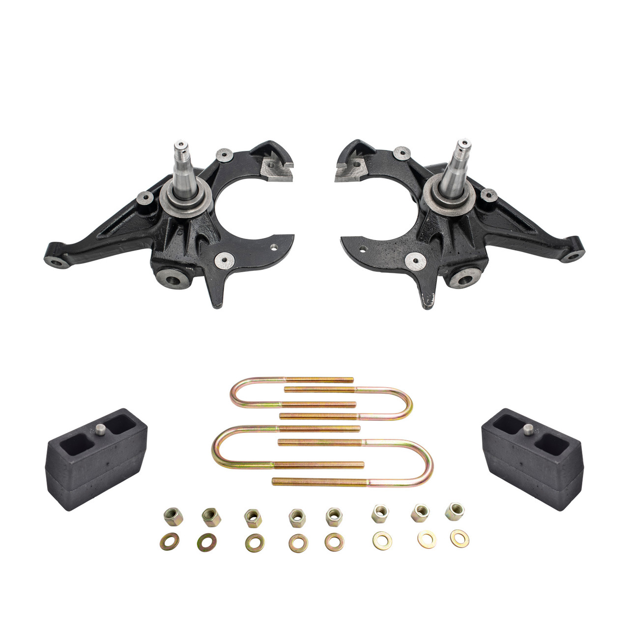 2/4 Spindles Lowering Kit for 1982–2003 Chevy S10 GMC S15 Sonoma 2WD I4/V6