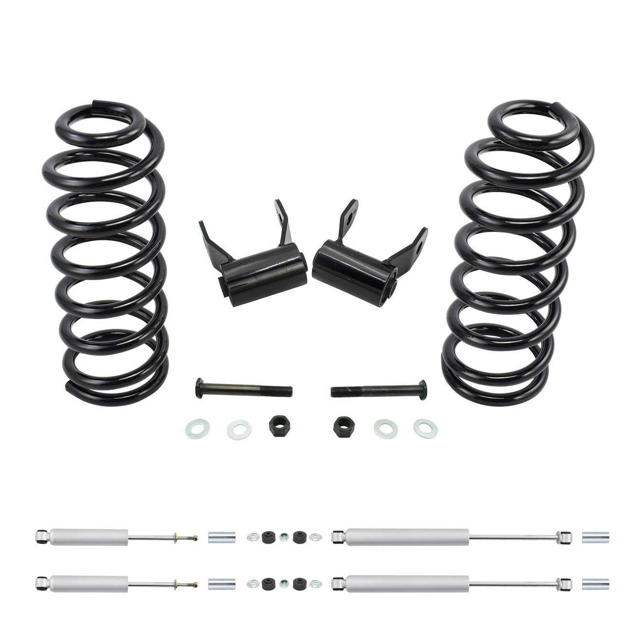 2/2 Lowering Kit for 1983-1997 Ford Ranger 2WD V6 - Coils / Shackles / Shocks