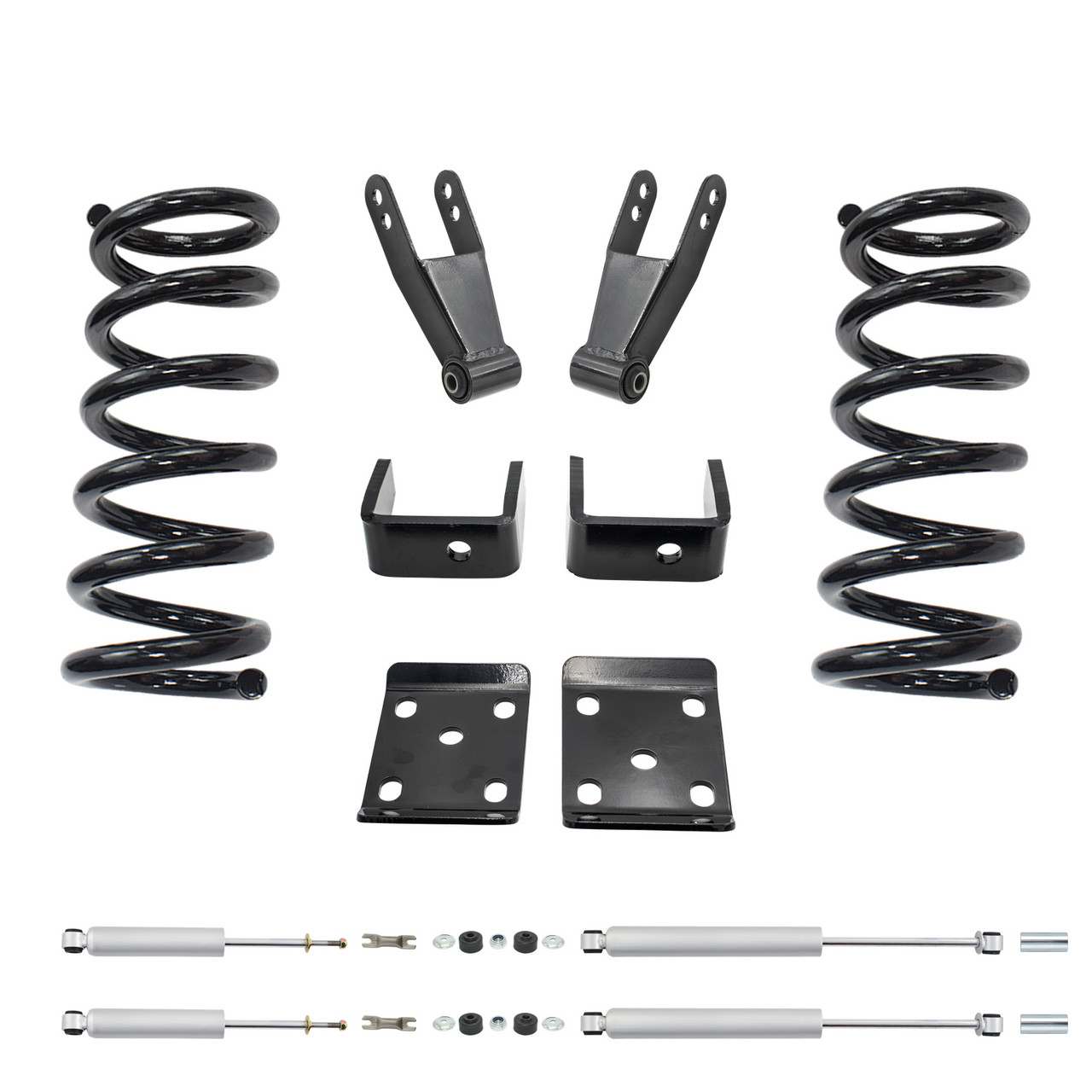 3/3-4 Lowering Kit for 1998-2009 Mazda B-Series 2WD SPR 2/A/C/J - Coils / Flip Kit / Shackles / Shoc