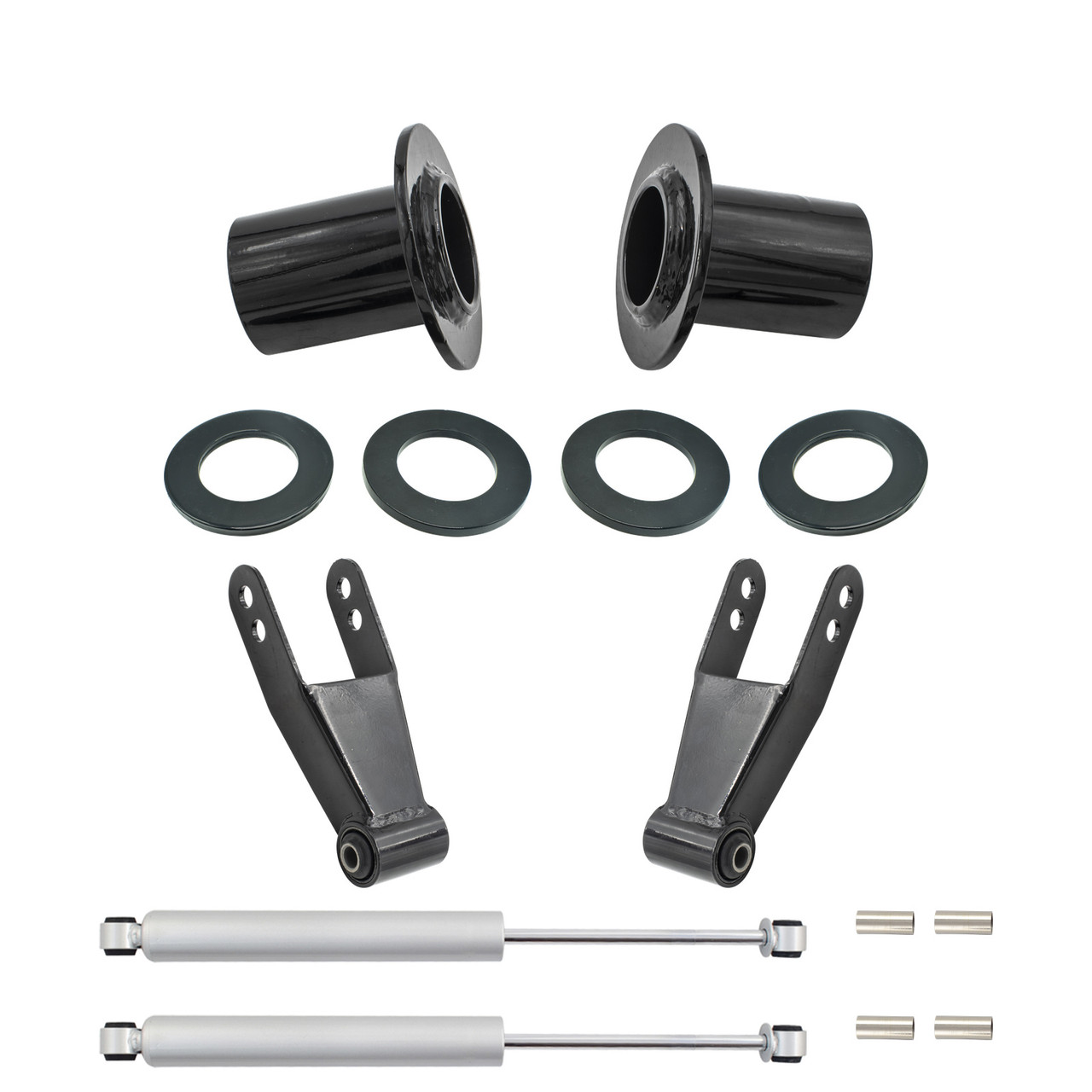 2-3/2 Lowering Kit for 2019-2026 Chevrolet Silverado / GMC Sierra 1500 2WD - Coil Relocators with Re