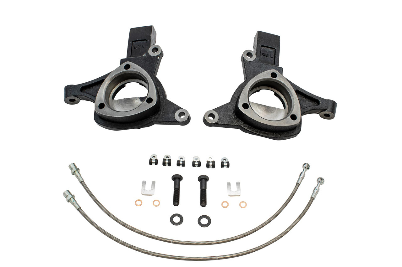 15 - 20 Cadillac Escalade (2WD)  5" Lift Spindles + DOT Extended Brake Lines (Alum/StampSteel)