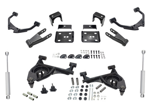 99 - 06 Silverado / Sierra 1500 4" / 7" Control Arm Drop Kit + Rear Shocks