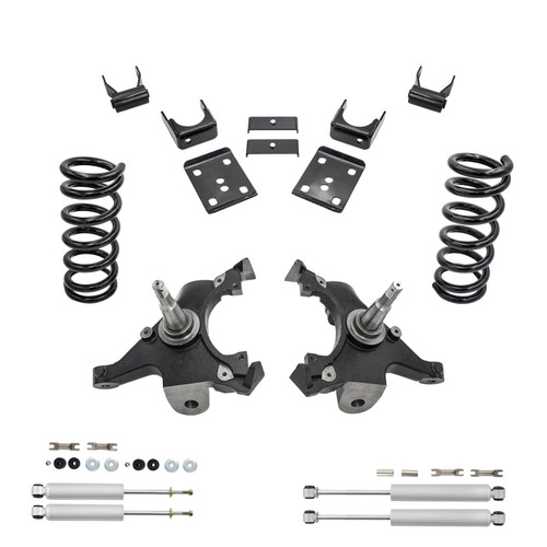 88 - 98 C1500 3" / 5" Spindle + Coil Drop Kit + Shocks (V6)