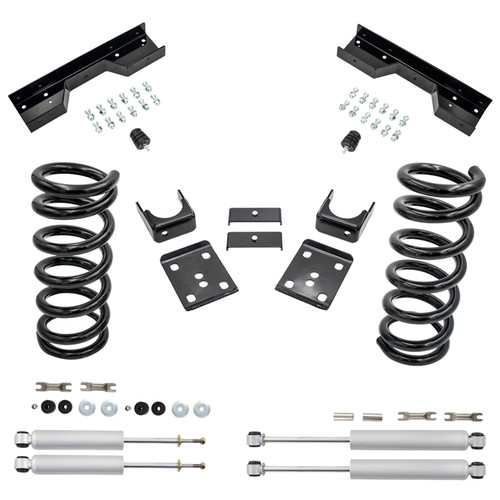 88 - 98 C1500 3" / 6" Coil Drop Kit + Shocks, C-Notch (V6)