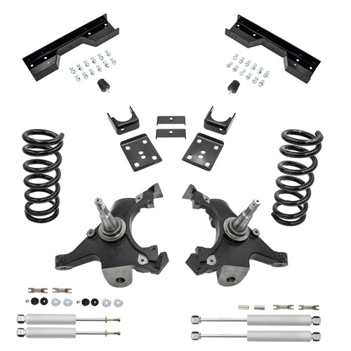 88 - 98 C1500 4" / 6" Drop Kit + Shocks, C-Notch (V6)