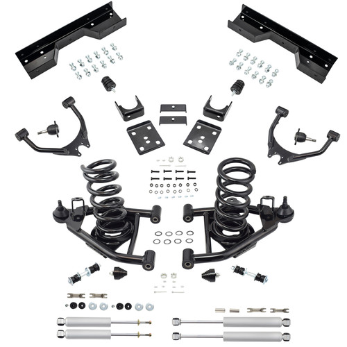 4" / 6" Control Arm Drop Kit for 88-98 Chevy / GMC C1500 V6 w/ Shocks + Notch