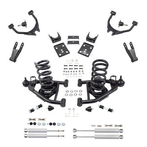 4" / 7" Control Arm Drop Kit for 88-98 Chevy / GMC C1500 V8 w/ Shocks