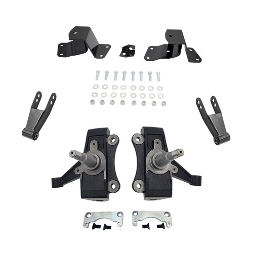 1988 - 1998 Chevrolet GMC C1500 2" / 4" Drop Kit 2/4 Spindles Hanger Shackles (No Track Width Change