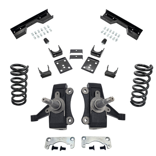 88 - 98 C1500 3" / 5" Spindle + Coil Drop Kit, C-Notch (V6) (No Track Width Change)