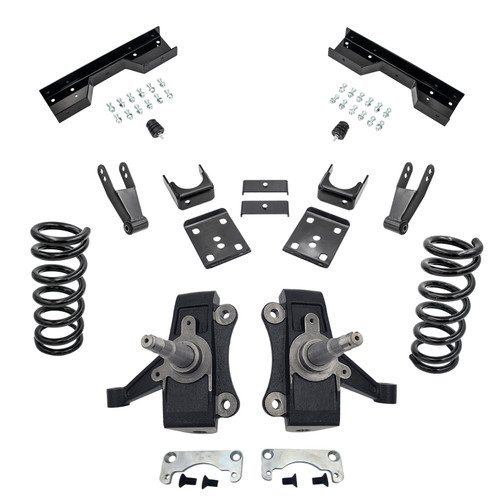88-98 Chevy GMC C1500 w/1.25" ROTOR V6 5"/7"-8" Drop SPNDL+COIL+FLIP+SHKL+C-NOCH (No Track Width Cha