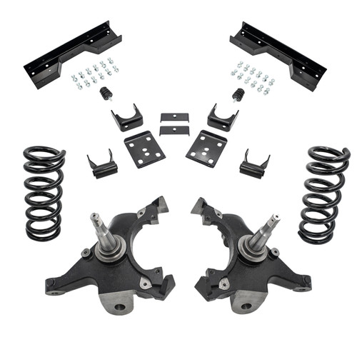 3/5 Spindle Drop Kit + C-Notch FOR 88-91 Chevy GMC C1500 Std Cab 1" Rotors V6