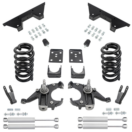 5/7-8 Spindle Drop Kit + Shocks + C-Notch FOR 73-87 Chevy GMC C10 1.25" Rotors