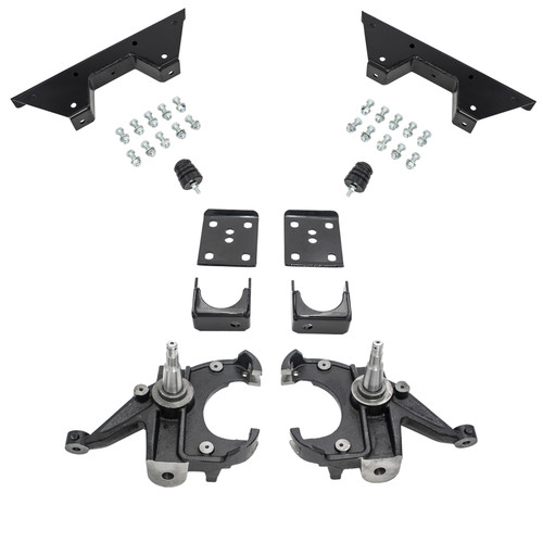 3/6 Spindle Drop Kit + C-Notch FOR 73-87 Chevy GMC C10 C15 1" Rotors 2WD