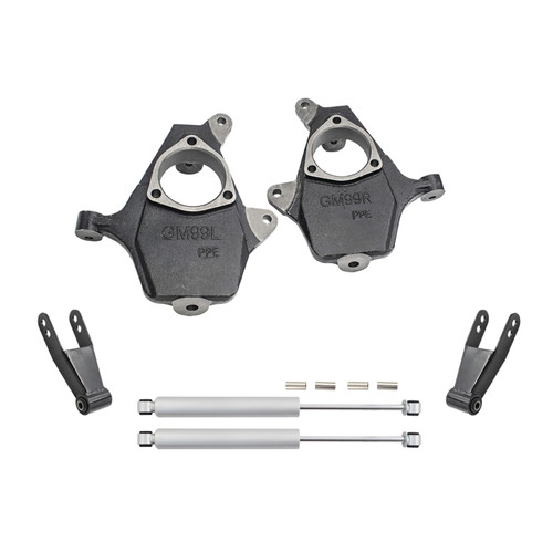 2"/2" Drop Kit + Rear Shocks FOR 99-06 Chevy Silverado GMC Sierra 1500 4WD