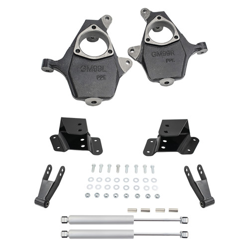 2"/3"-4" Drop Kit + Rear Shocks FOR 99-06 Chevy Silverado GMC Sierra 1500 4WD
