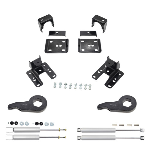 3"/4"-5" Drop Lowering Kit + Shocks FOR 99-06 Silverado Sierra 1500 CREW CAB 4WD