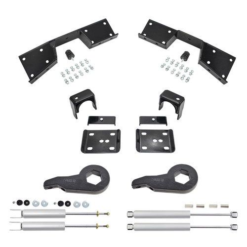 3"/6" Drop Kit + Shocks + C-Notch FOR 01-06 Chevy Silverado GMC Sierra 1500 4WD