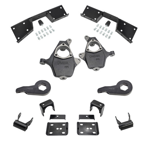4"/5" Drop Lowering Kit + C-Notch FOR 99-00 Chevy Silverado GMC Sierra 1500 4WD