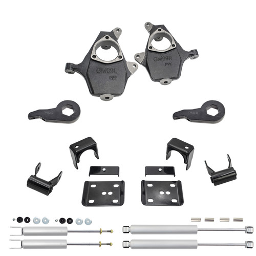 5"/5" Drop Lowering Kit + Shocks FOR 99-06 Chevy Silverado GMC Sierra 1500 4WD