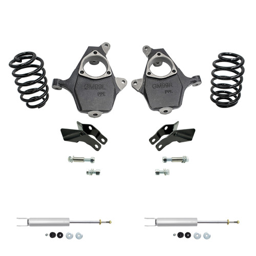 2"/4" 00-06 GM SUV Drop Kit - Spindles | Ext+Front Shocks