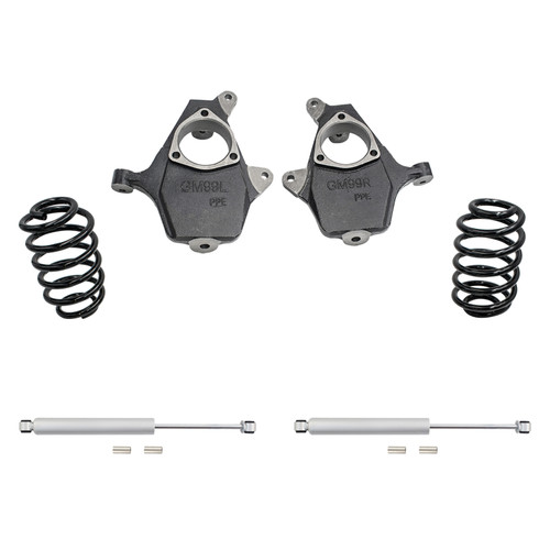 2"/4" 00-06 GM SUV Drop Kit - Spindles | Rear Shocks
