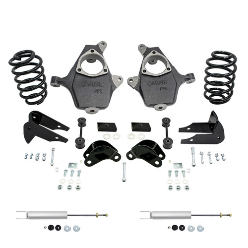 2"/5" 00-06 GM SUV Drop Kit - Spindles | RearK+Ext+Front Shocks