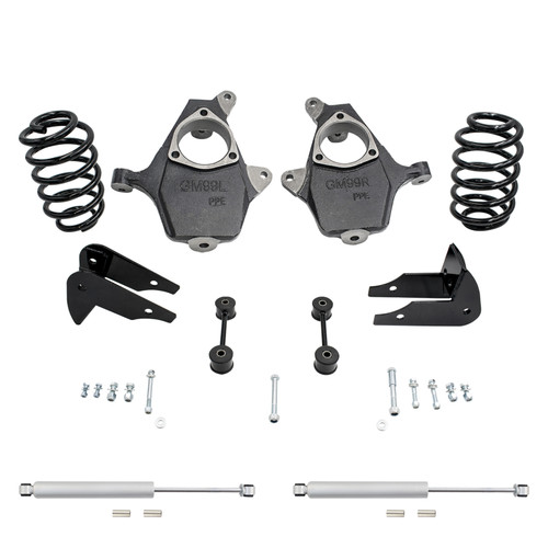 2"/5" 00-06 GM SUV Drop Kit - Spindles | RearK+Rear Shocks