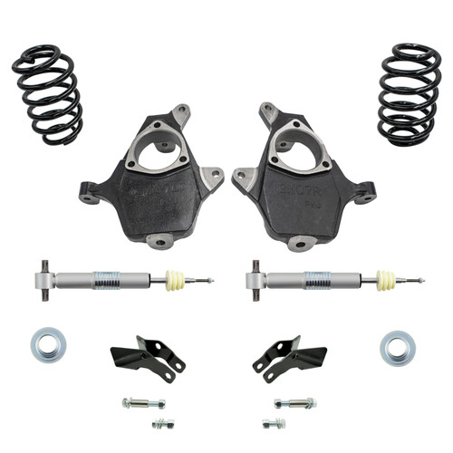 3-4/4 07-14 GM SUV Spindle + Adjustable Strut Drop Kit + Extenders
