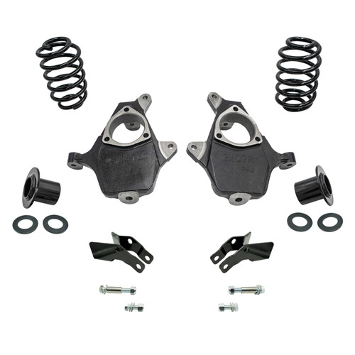 3-4/4 07-14 GM SUV Spindle + Coil Relocator Drop Kit + Extenders