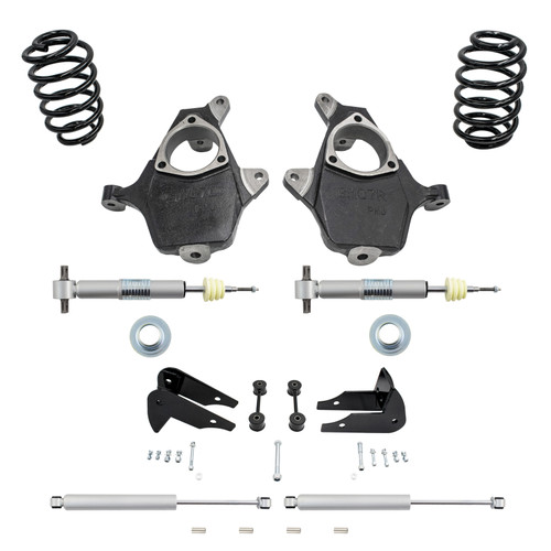 3-4/5 07-14 GM SUV Spindle + Adjustable Strut Drop Kit + Rear Shocks