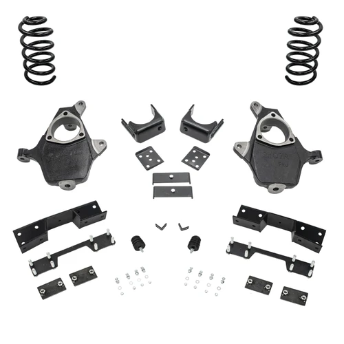 2007-2013 Silverado / Sierra 1500 V6 5/7 Lowering Kit - Spindles + Coils + C-Notch