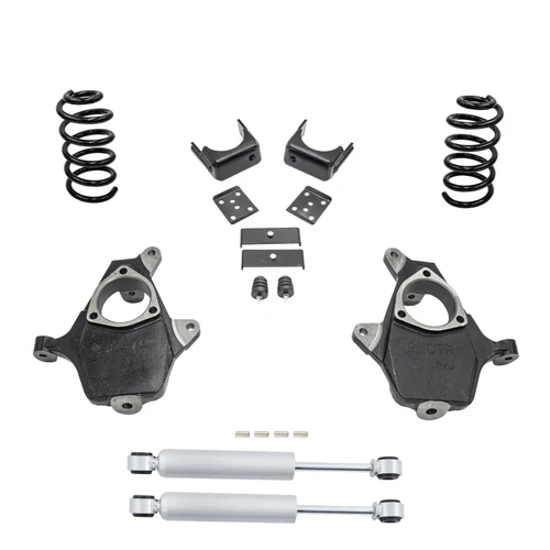 2007-2013 Silverado / Sierra 1500 V8 5/7 Lowering Kit - Spindles + Coils + Rear Shocks