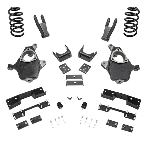 2007-2013 Silverado / Sierra 1500 V6 5/8-9 Lowering Kit - Spindles + Coils + C-Notch