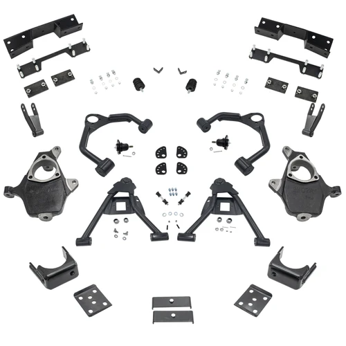 2007-2013 Silverado / Sierra 1500 6/8-9 Lowering Kit - Spindles + Control Arms + C-Notch