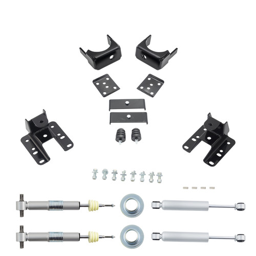 2014-2016 Silverado / Sierra 1500 0.5-2/5-6 Lowering Kit - Adjustable Struts + Rear Shocks