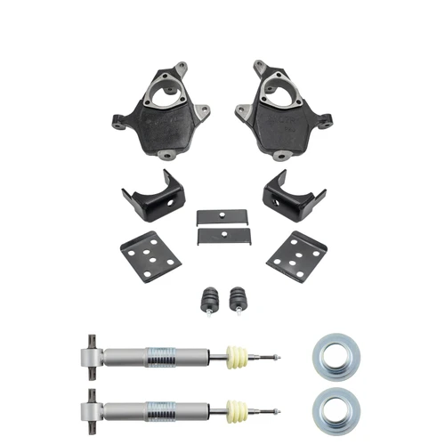 2014-2016 Silverado / Sierra 1500 2.5-4/7 Lowering Kit - Spindles + Adjustable Struts - Cast Steel A