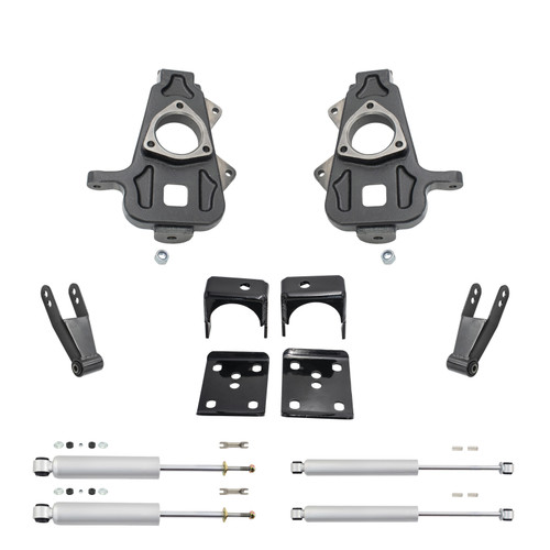 Trekline 2/4-5 Spindle Lowering Kit for 2002-2008 Dodge Ram 1500 2WD + Shocks
