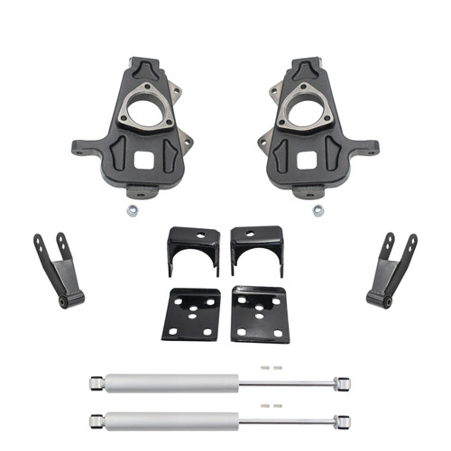 Trekline 2/4-5 Spindle Lowering Kit for 2002-2008 Dodge Ram 1500 2WD + Shocks